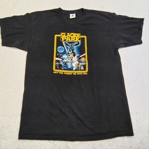 Glacier National Park T-Shirt Black Star Wars Themed Duck Company Y2K Size Large